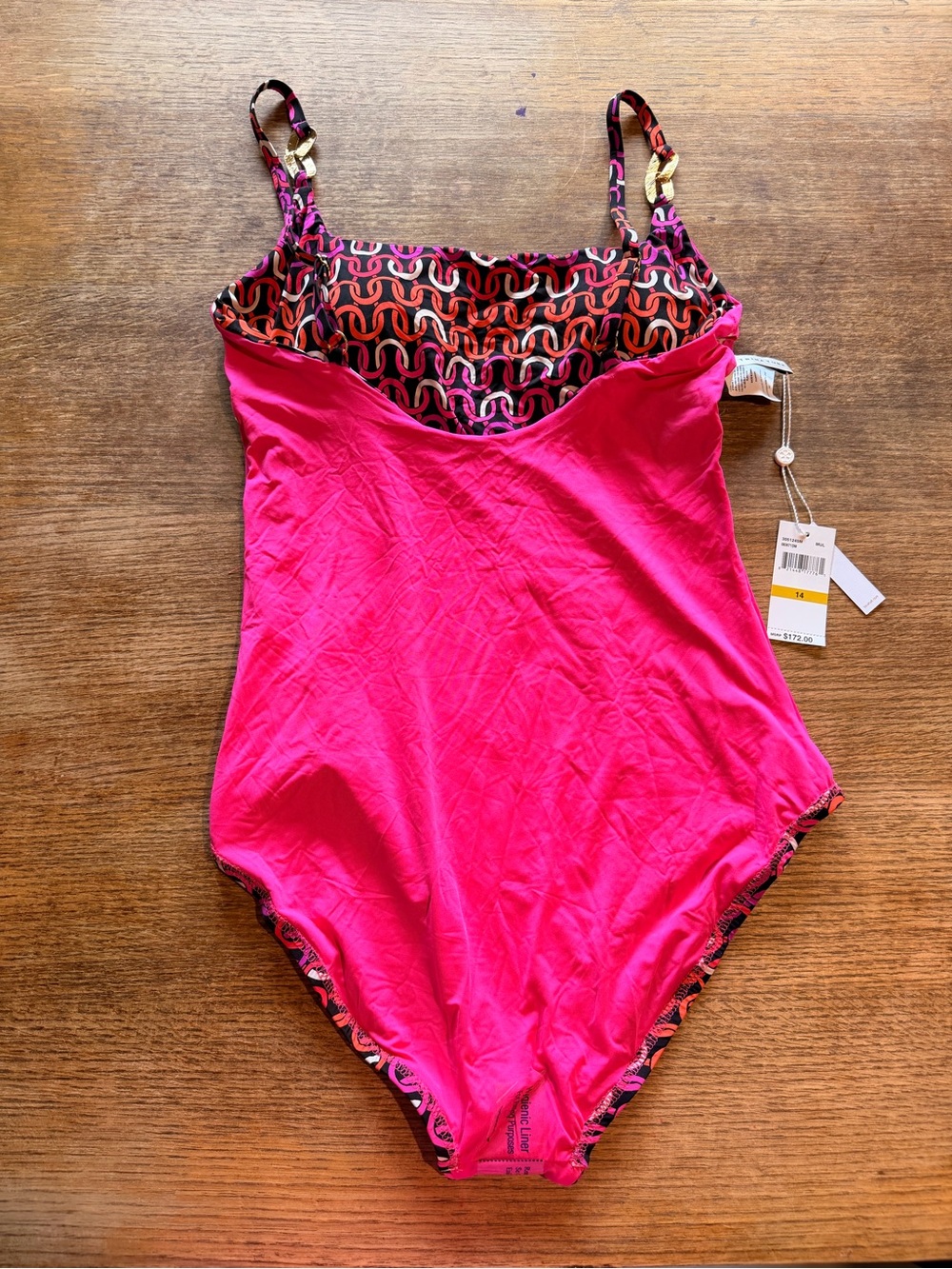 Trina Turk Pink & Orange Patterned One-Piece Swimsuit - Picture 5 of 10